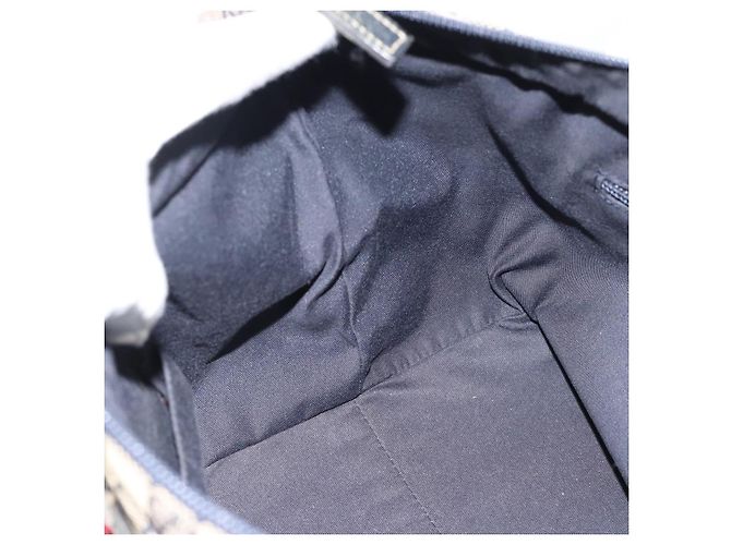 Borsa GUCCI GG Canvas Sherry Line Navy Silver 131228 Auth ka4590 Argento Blu navy - vista 18