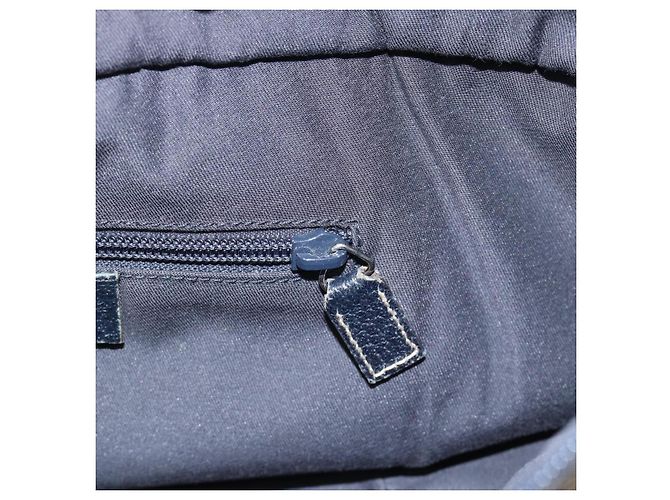 Borsa GUCCI GG Canvas Sherry Line Navy Silver 131228 Auth ka4590 Argento Blu navy - vista 19