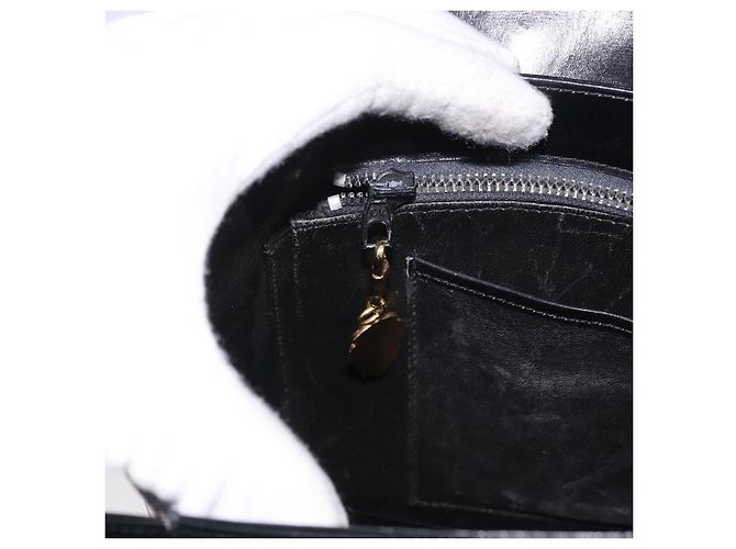 Borsa GUCCI in pelle nera e oro Auth 184460 Nero D'oro - vista 22
