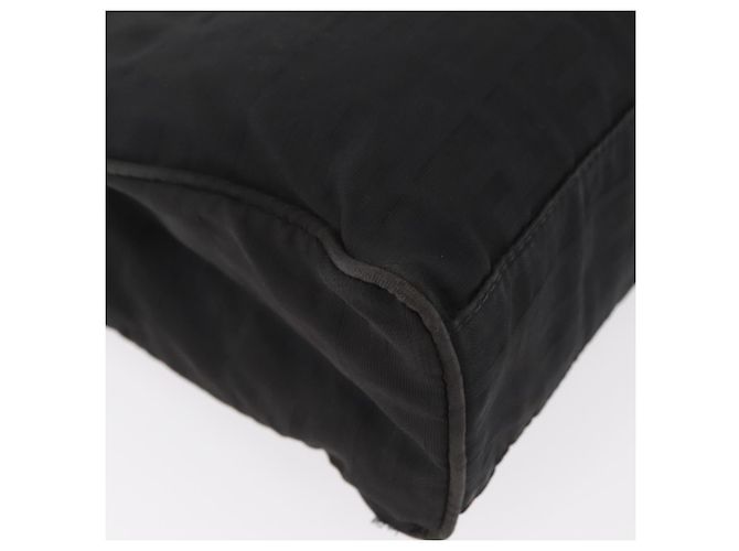 Borsa a Mano FENDI Zucca Canvas Nera Argento Auth 182080 Nero - vista 12