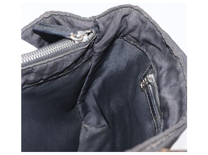Borsa a Mano FENDI Zucca Canvas Nera Argento Auth 182080 Nero - vista 18