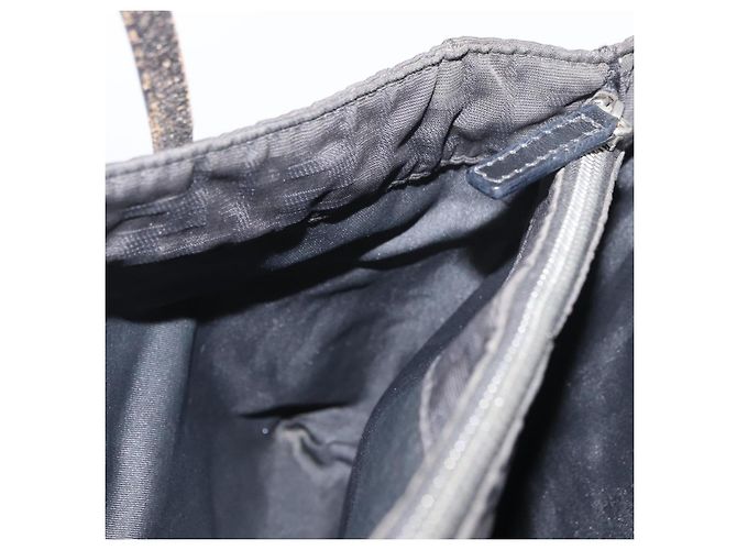 Borsa a Mano FENDI Zucca Canvas Nera Argento Auth 182080 Nero - vista 20