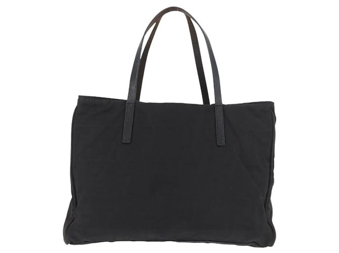 Borsa a Mano FENDI Zucca Canvas Nera Argento Auth 182080 Nero - vista 3