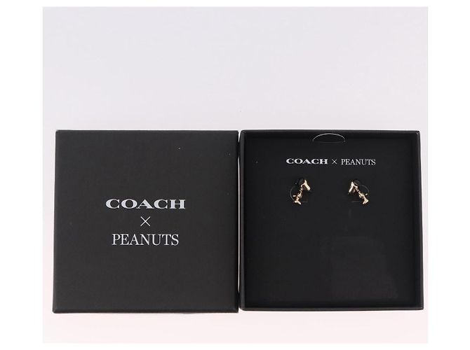 Coach x PEANUT Pierce Snoopy Gold Auth 167353A D'oro - vista 18
