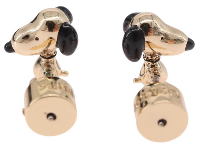 Coach x PEANUT Pierce Snoopy Gold Auth 167353A D'oro - vista 3