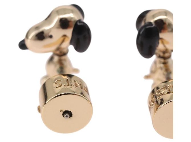 Coach x PEANUT Pierce Snoopy Gold Auth 167353A D'oro - vista 4