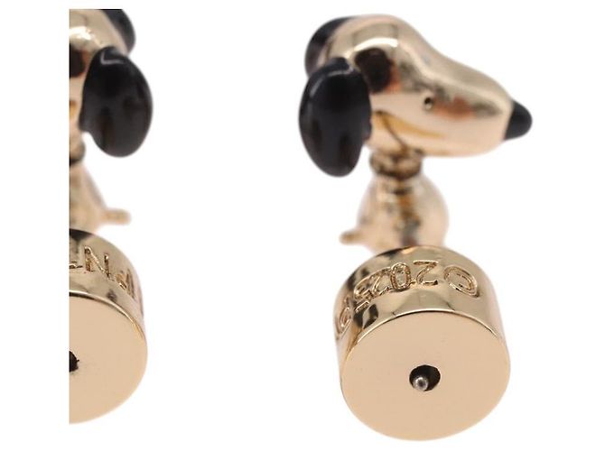 Coach x PEANUT Pierce Snoopy Gold Auth 167353A D'oro - vista 5