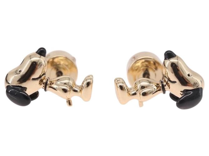 Coach x PEANUT Pierce Snoopy Gold Auth 167353A D'oro - vista 7