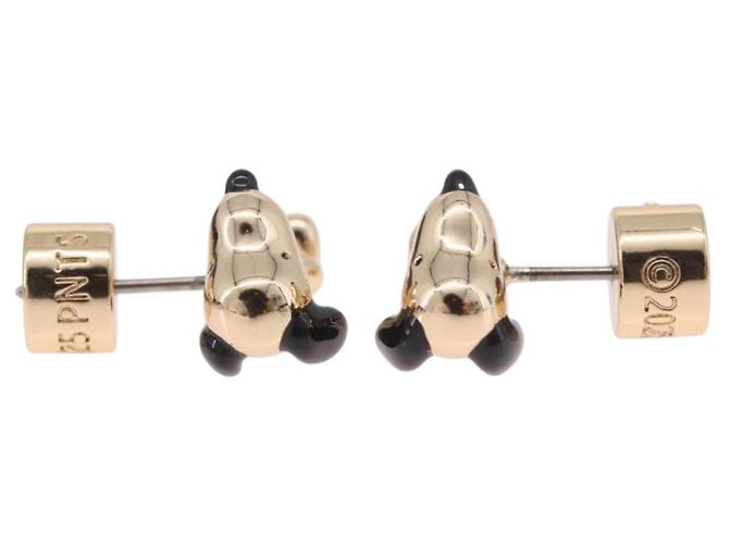 Coach x PEANUT Pierce Snoopy Gold Auth 167353A D'oro - vista 8