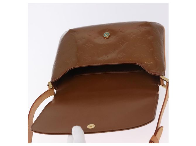 LOUIS VUITTON Monogram Vernis Thompson Street Bag Bronze M91124 LV Auth gh2039 Bronzo - vista 9