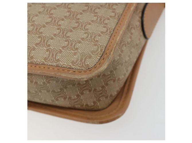 Céline Borsa a Spalla CELINE Macadam Canvas PVC Beige Oro Auth gh2072 D'oro - vista 13