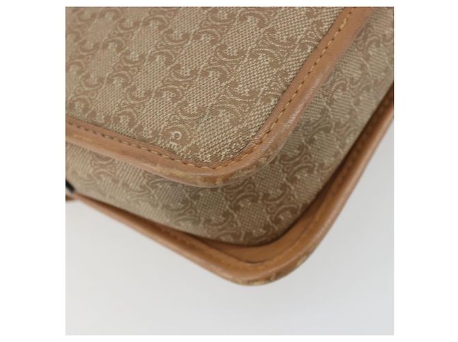 Céline Borsa a Spalla CELINE Macadam Canvas PVC Beige Oro Auth gh2072 D'oro - vista 16