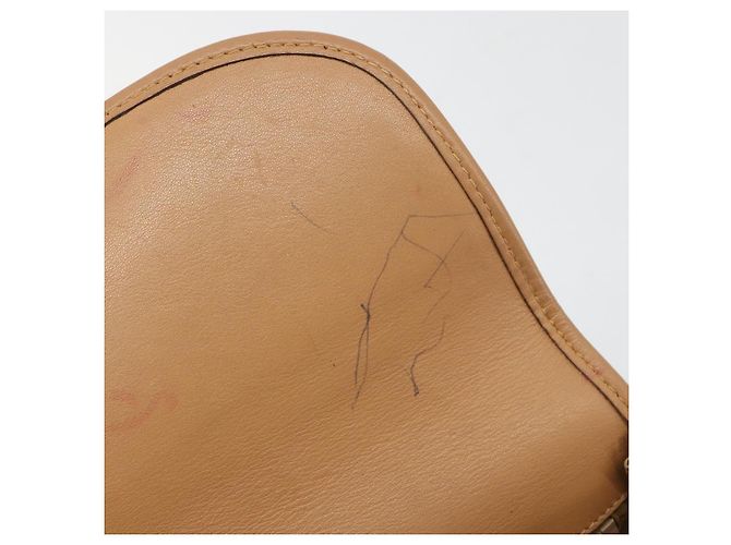 Céline Borsa a Spalla CELINE Macadam Canvas PVC Beige Oro Auth gh2072 D'oro - vista 19