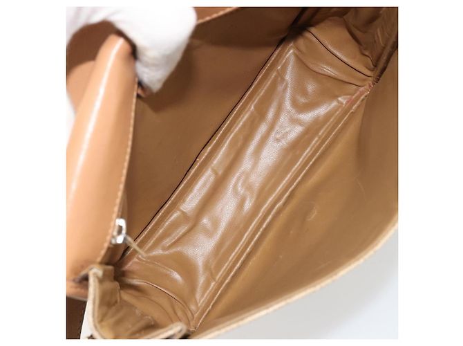 Céline Borsa a Spalla CELINE Macadam Canvas PVC Beige Oro Auth gh2072 D'oro - vista 21