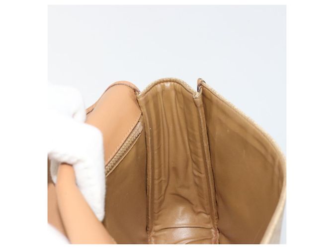 Céline Borsa a Spalla CELINE Macadam Canvas PVC Beige Oro Auth gh2072 D'oro - vista 22