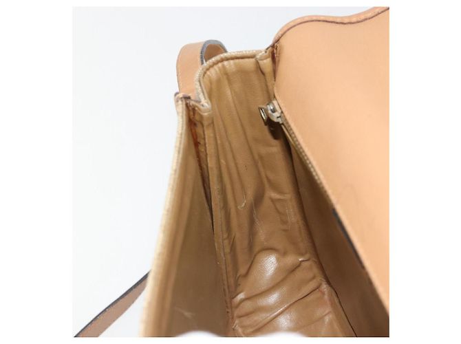 Céline Borsa a Spalla CELINE Macadam Canvas PVC Beige Oro Auth gh2072 D'oro - vista 23