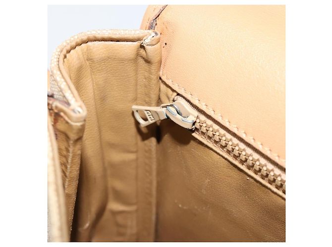 Céline Borsa a Spalla CELINE Macadam Canvas PVC Beige Oro Auth gh2072 D'oro - vista 24