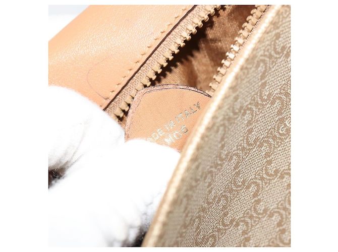 Céline Borsa a Spalla CELINE Macadam Canvas PVC Beige Oro Auth gh2072 D'oro - vista 26
