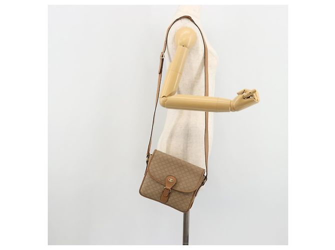 Céline Borsa a Spalla CELINE Macadam Canvas PVC Beige Oro Auth gh2072 D'oro - vista 27