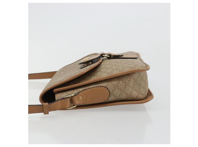 Céline Borsa a Spalla CELINE Macadam Canvas PVC Beige Oro Auth gh2072 D'oro - vista 5