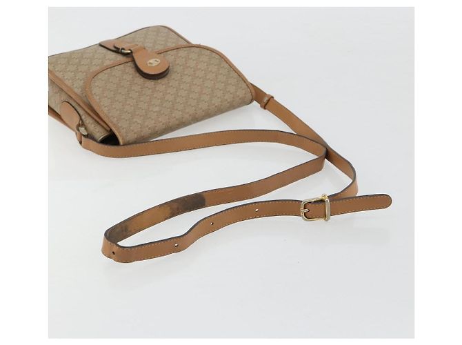 Céline Borsa a Spalla CELINE Macadam Canvas PVC Beige Oro Auth gh2072 D'oro - vista 7