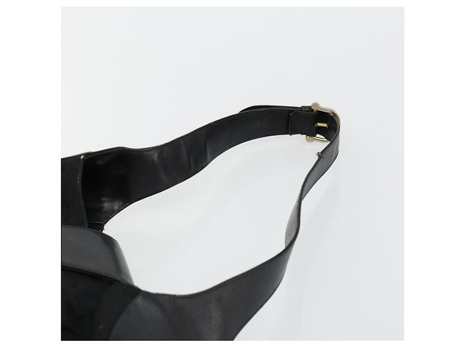 Céline Borsa a tracolla CELINE C Sulky in tela nero e oro Auth 183439 D'oro - vista 9