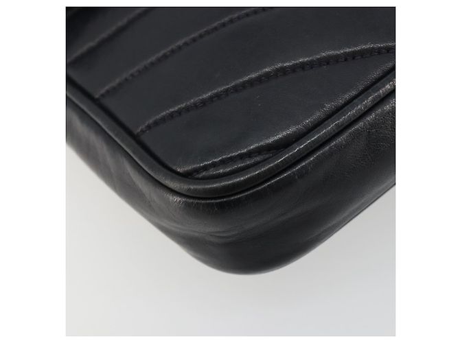 Borsa a tracolla CHANEL V Stitch in pelle di agnello blu navy e oro CC autentica bs35440 D'oro - vista 11