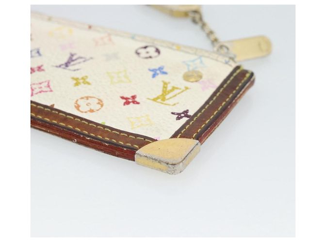LOUIS VUITTON Pochette Cles Monogram Multicolor White M92655 Auth 183733 Bianco - vista 15