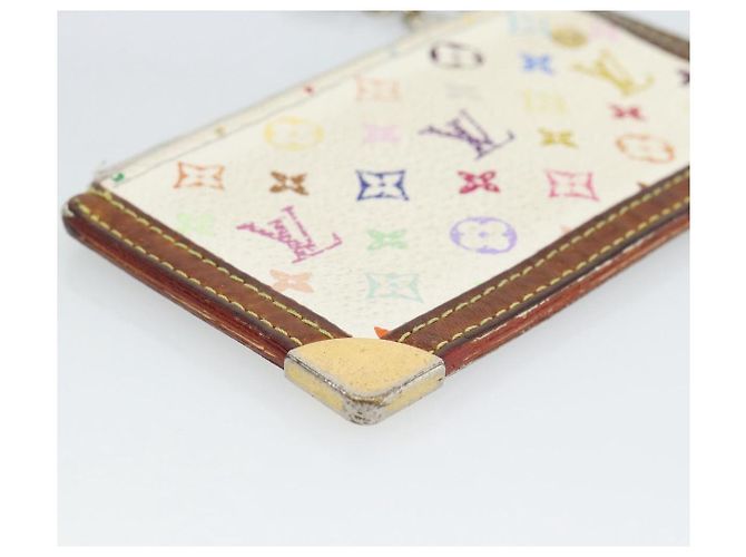 LOUIS VUITTON Pochette Cles Monogram Multicolor White M92655 Auth 183733 Bianco - vista 16