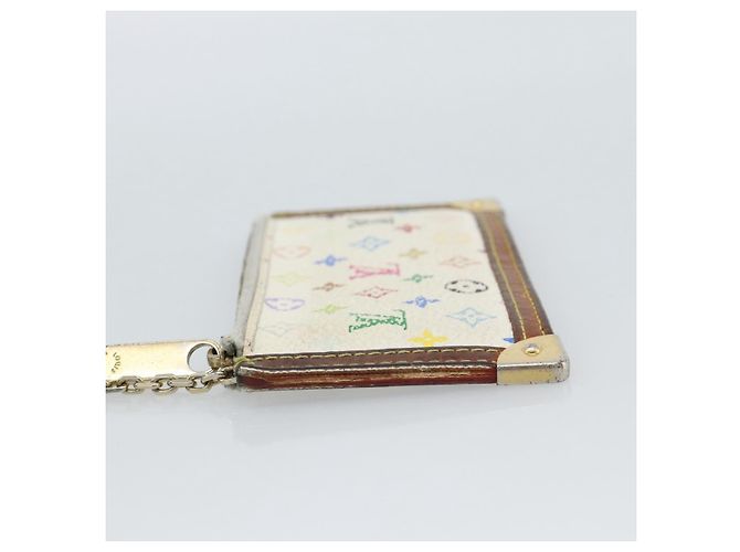 LOUIS VUITTON Pochette Cles Monogram Multicolor White M92655 Auth 183733 Bianco - vista 3