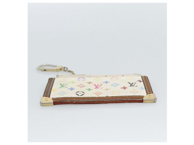 LOUIS VUITTON Pochette Cles Monogram Multicolor White M92655 Auth 183733 Bianco - vista 6