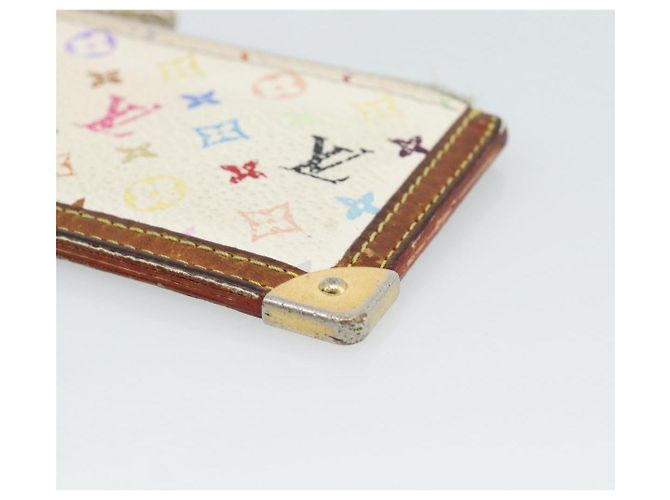LOUIS VUITTON Pochette Cles Monogram Multicolor White M92655 Auth 183733 Bianco - vista 7