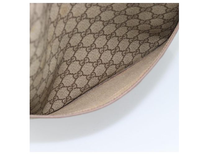 Borsa Tote GUCCI GG Supreme Web Sherry Line PVC Beige Oro 002.58.6487 Auth 183720 D'oro - vista 18