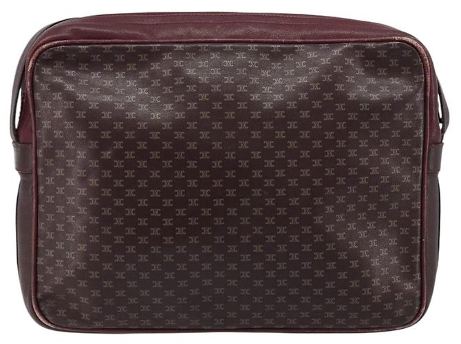 Céline Borsa a Spalla CELINE in Pelle Bordeaux Oro Auth ka4652 D'oro Bordò - vista 3