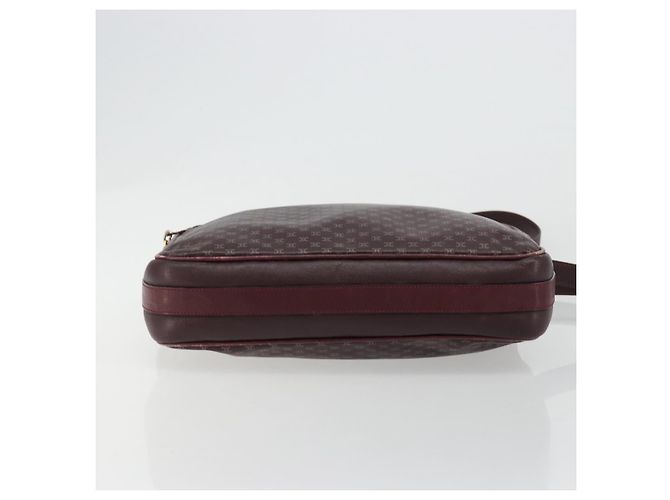 Céline Borsa a Spalla CELINE in Pelle Bordeaux Oro Auth ka4652 D'oro Bordò - vista 9