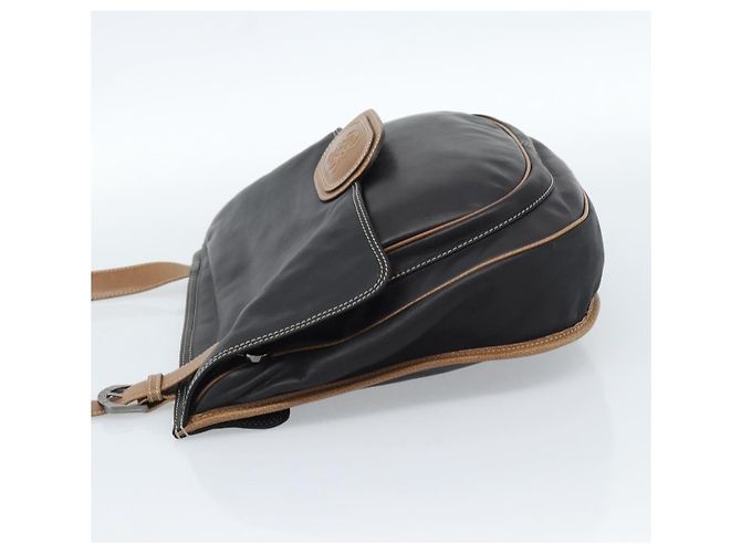 Borsa a tracolla LOEWE in pelle nera argento Auth ka4560A Nero - vista 3