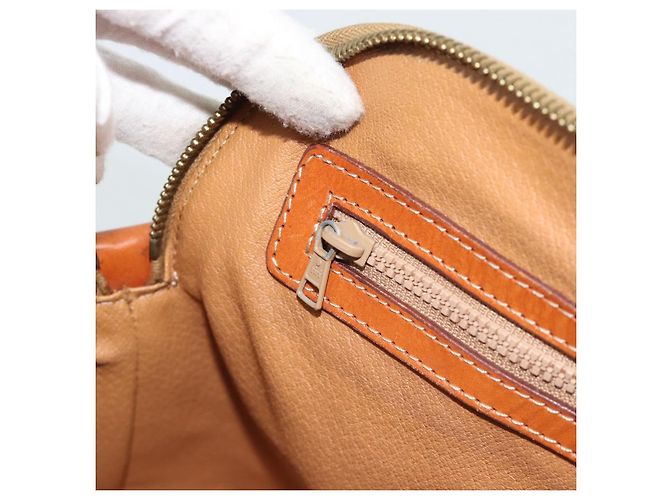 Céline Borsa CELINE Macadam Canvas PVC Pelle 2way Marrone Oro Auth 183051 D'oro - vista 19