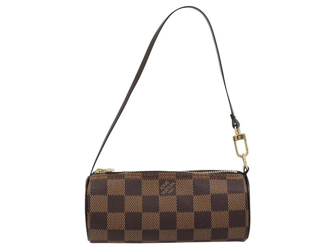 LOUIS VUITTON Damier Ebene Papillon Pouch LV Auth 182054 - vista 13