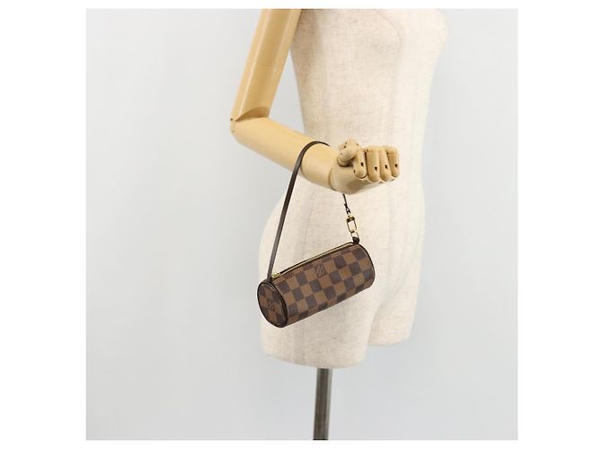 LOUIS VUITTON Damier Ebene Papillon Pouch LV Auth 182054 - vista 19