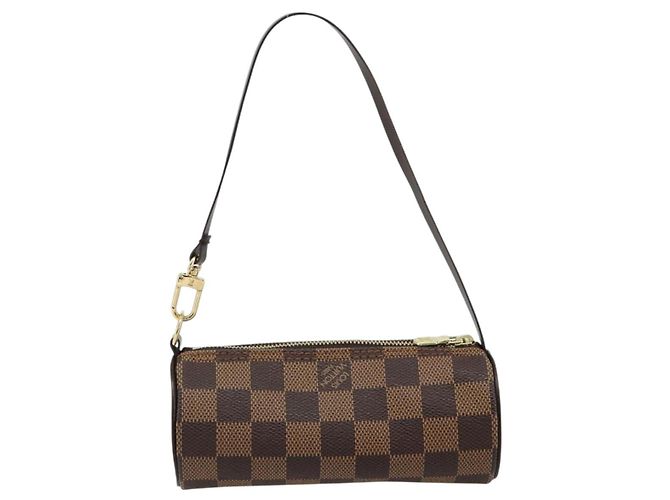 LOUIS VUITTON Damier Ebene Papillon Pouch LV Auth 182054 - vista 2