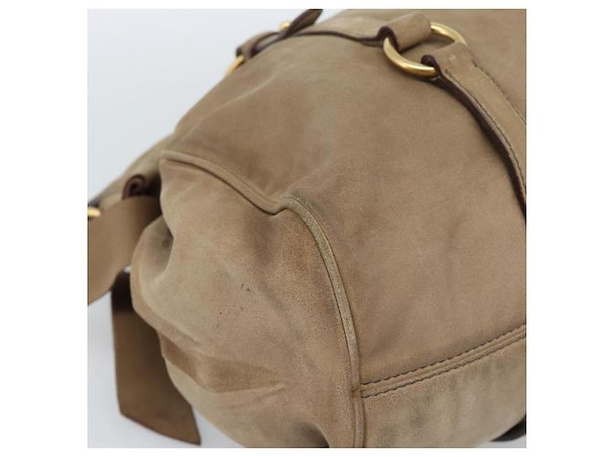 Borsa Miu Miu in scamosciato 2 modi Beige Oro Auth 183865V D'oro - vista 16