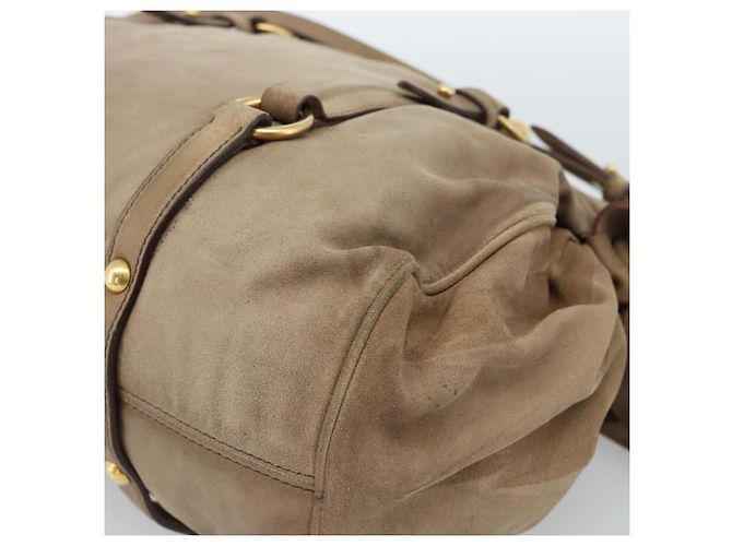 Borsa Miu Miu in scamosciato 2 modi Beige Oro Auth 183865V D'oro - vista 17