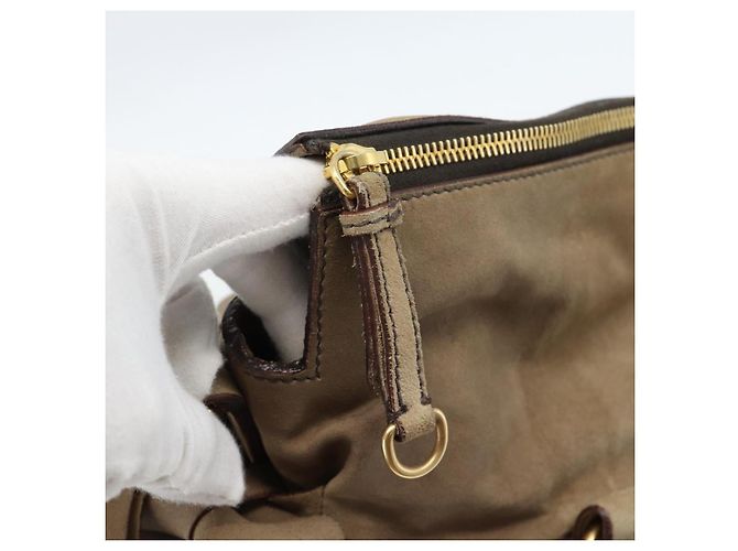 Borsa Miu Miu in scamosciato 2 modi Beige Oro Auth 183865V D'oro - vista 19