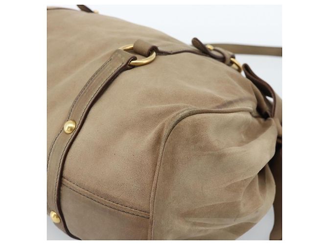 Borsa Miu Miu in scamosciato 2 modi Beige Oro Auth 183865V D'oro - vista 9