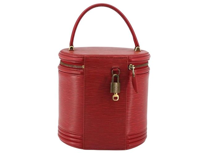 Borsa LOUIS VUITTON Epi Cannes Rossa M48037 LV Auth 182903A Rosso - vista 2
