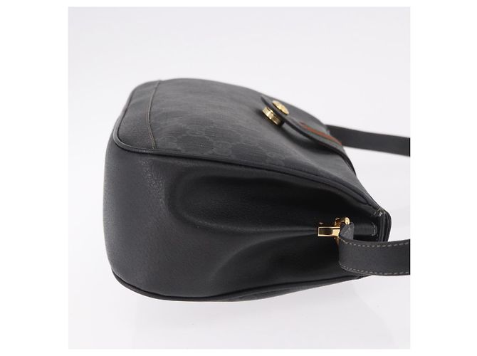 Borsa GUCCI GG Supreme Web Sherry Line PVC Nero Rosso 116 02 076 Auth 184484 - vista 4