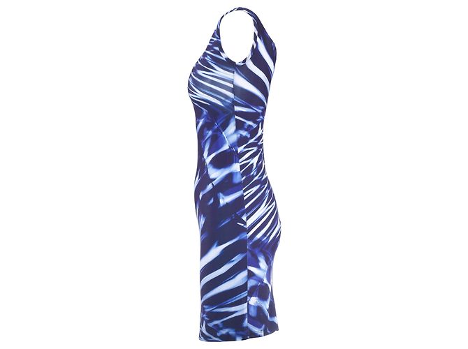 Vestido ajustado Roberto Cavalli con estampado abstracto azul - vista 2