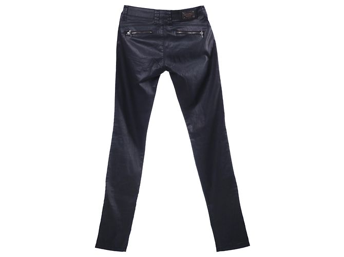Dolce & Gabbana Pantaloni biker in pelle nera Dolce&Gabbana con dettagli con zip Nero - vista 2