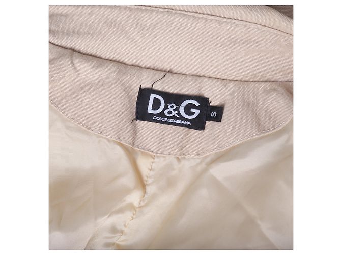 Gabardina beige Dolce & Gabbana con gráfico en la espalda - vista 9