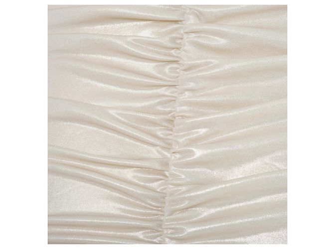 Autre Marque Mini-Kleid Danamé Metallic Ruched Cut-Out Gelb Hellbraun - Ansicht 7